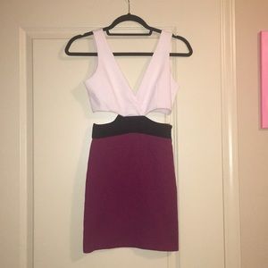 Pink and white tight dress